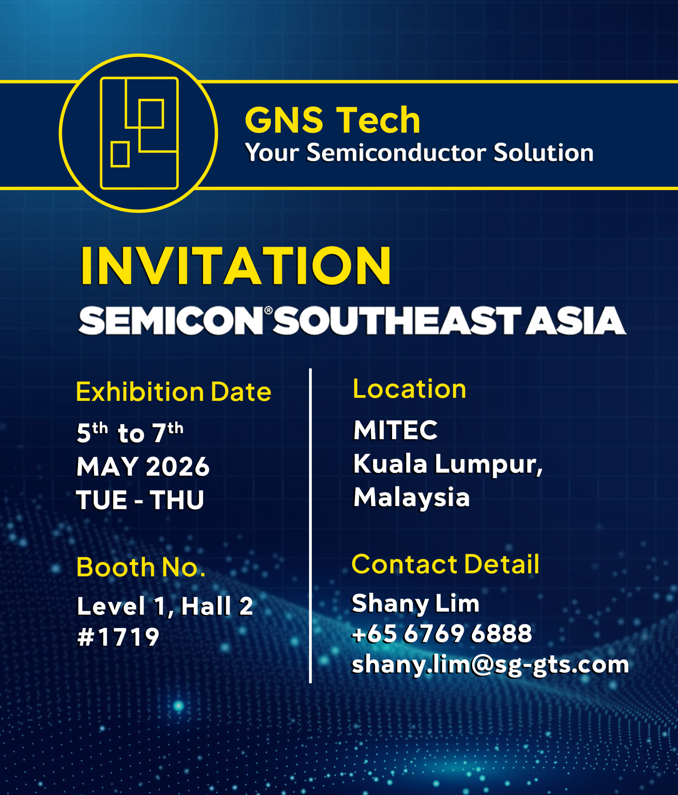 GNS Tech Semicon SEA 2026 Invitation